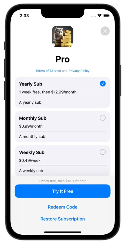 SubscriptionStoreView with multiple storeButtons and policyDestinations enabled